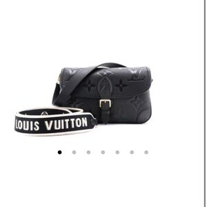 Louis Vuitton Black Embossed Shoulder Bag